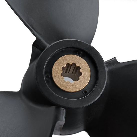 Hélice Hors-bord 6E0-45941-01-El – 7 1/2 X 8, 3 Pales En Plastique, Noir, Pour Yamaha 4-6 Hp