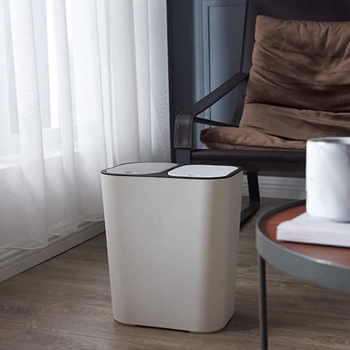 Poubelles de recyclage sèches humides de grande couvercle à ressort Poubelles classifiées