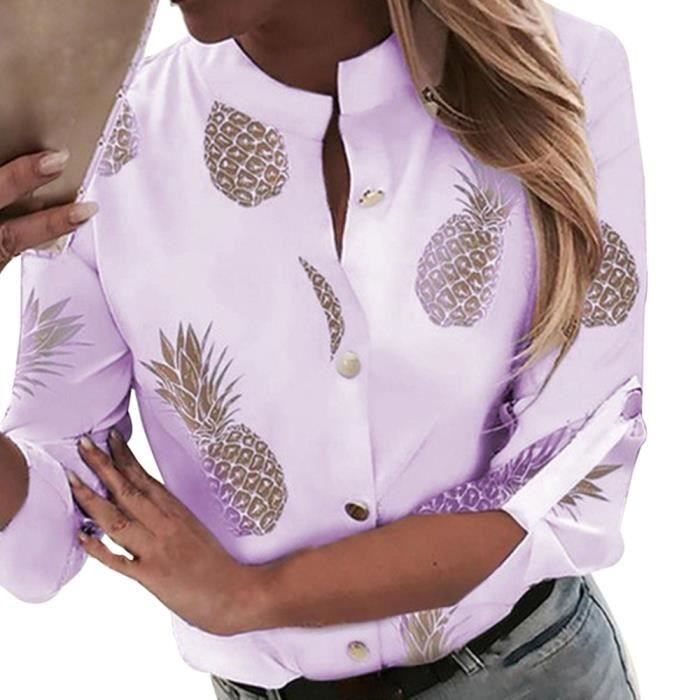 Chemisier ananas femme new arrivals