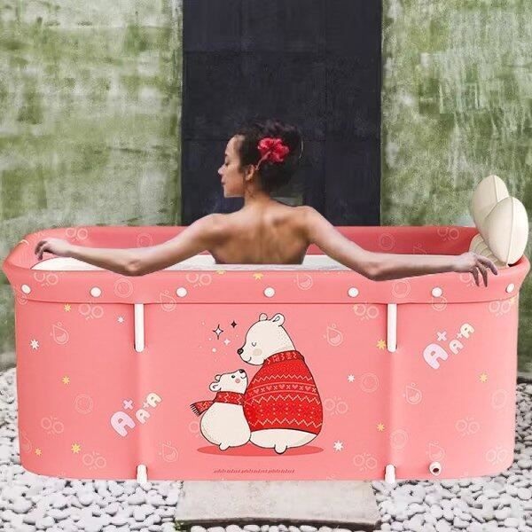 Baignoire Gonflable Portable PVC – Pour Adulte Et Bébé – Pliable – Bleu