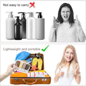 Set De Flacons De Voyage Avec Pompe Et Spray - 6 Pièces Rechargeables Pour Cosmétiques, Trousse Toilette Avion - Étiquettes Incluses