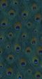 papier peint panoramique plumes de paon bleu canard - 150 x 279 cm - 357245-0