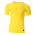 T-shirt de compression Homme Nike - Jaune - Fitness - Manches courtes-0
