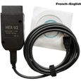 Câble de diagnostic Interface Vcds HEX V2 VAGCOM 20.4.2 VAG COM 19.6 POUR VW pour siège AUDI Skoda-0