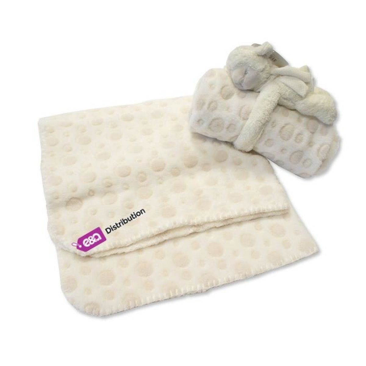 Couverture Plaid Pour Bebe Unisexe Super Doux Texture Duveteuse Blanc A Pois Couleur Creme Avec Petit Doudou Creme 75x100cm Cdiscount Puericulture Eveil Bebe