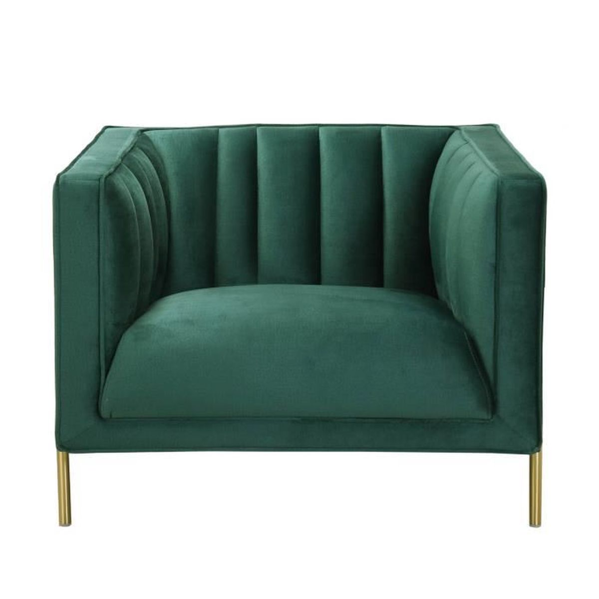 Fauteuil Moderne En Velours Vert Pieds Dore Roby Achat Vente Fauteuil Soldes Sur Cdiscount Des Le 20 Janvier Cdiscount
