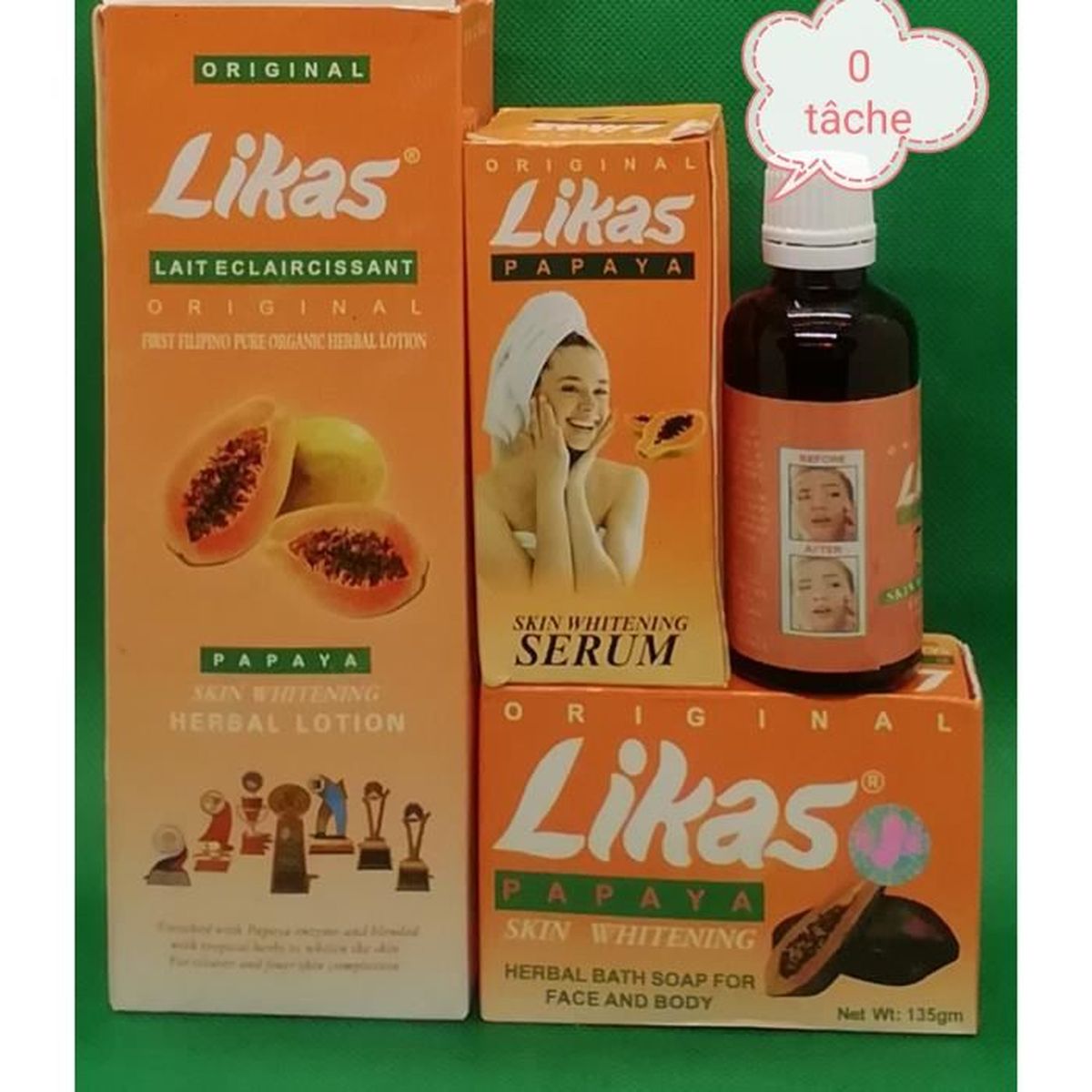 Savon Likas Papaya éclaircissant - Pour Une Peau Claire Et Uniforme, Usage Quotidien, Neuf Sous Emballage