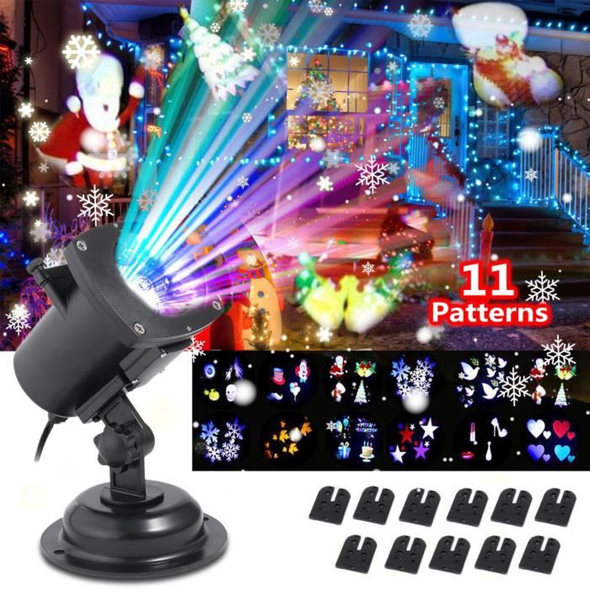 2x Laser Projecteur Lampe Lumiere pour Noel Fete LED Laser Etoile de