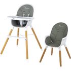 BÉBÉ CONFORT BEBECONFORT AVISTA Chaise haute évolutive, Dès 6 mois jusqu' à 6 ans (30 kg), se transforme en petite chaise enfant, Warm Grey