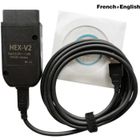 Câble de diagnostic - OUTAD - Vcds HEX V2 - Compatible VW, Audi, Seat, Skoda - Version 20.4.1 - Couleur noire