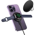 SANAG Mag Safe Chargeur 3 En 1 De Voyage Sans Fil Pour Iphone 15 14 13 12 Serie, Iwatch, Airpods 3-2-Pro Support Anneau Magnétique [J9685]