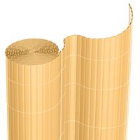 Canisse en PVC pour jardin, balcon ou terrasse - LOSPITCH - Double face occultant - Bambou - 80 x 400