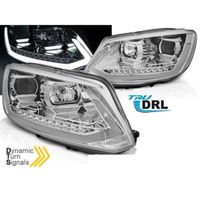 Paire de feux phares VW Touran 2 10-15 LED DRL LTI chrome