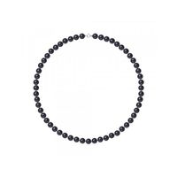 Collier ras du cou Femme Perles de culture d'eau douce Noires AA et Fermoir Or Blanc 750-1000 -   - Blue Pearls 7877