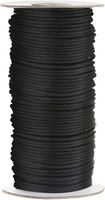 Noir Cordon Élastique Rond 3mm Large Rouleau de Ficelle à Bande Elastique Sangle Extensible Cordon Contour de Oreille, 50 Metres