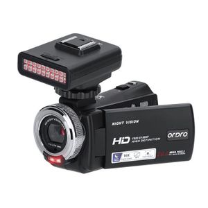CAMÉSCOPE NUMÉRIQUE Noir-caméra vidéo professionnelle V12 FULL HD 1080