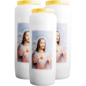 Christ-en-or Lot de 2 Bougie Neuvaine Saint Joseph Le Gardien Vigilant 9 Jours // 100/% v/ég/étale