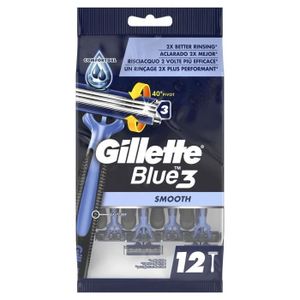 RASOIR MÉCANIQUE Gillette Blue 3 Rasoirs Jetables x12