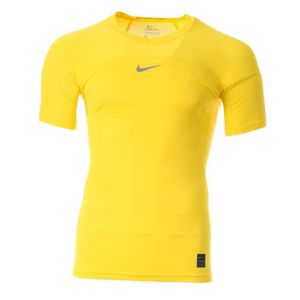 T-SHIRT DE COMPRESSION T-shirt de compression Homme Nike - Jaune - Fitness - Manches courtes