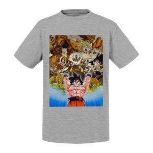 T-SHIRT T-shirt Enfant Gris Dragon Ball Sangoku Genkidama 