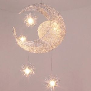 LUSTRE ET SUSPENSION Chambre Suspension enfant Light Moon Star Kid Lustre lumière plafonnier moderne Balcon Lampe