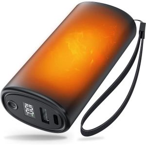 Lidasen Chauffe-mains rechargeable 10000 mAh Réutilisable Chauffe-poche  électrique Portable USB Thérapie par la chaleur Main Plus chaude Hiver  Cadeau