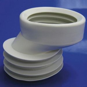 CUVETTE WC SEULE Sortie de cuvette WC flexible T-113 excentrée 9 - WOLFPACK - Blanc - Horizontale