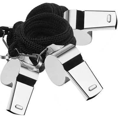 Sifflet d'arbitre avec cordon, 4 couleurs de basket-ball, football, sifflet d'arbitre d'urgence de survie (noir