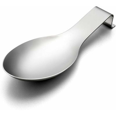 Dependable Industries Inc. Essentials Repose-cuillère En Acier Inoxydable Brossé Pour Spatule, Louche, Robuste, Passe Au Lave-vaisselle, Pour Cuisinière De Cuisine (2
