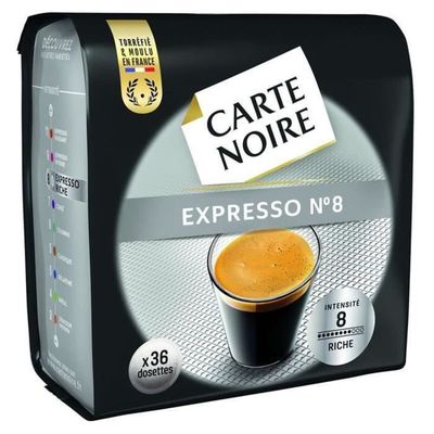 LOT DE 2 - CARTE NOIRE : Expresso n°8 60 dosettes Cafés Compatible Senseo -  Cdiscount Au quotidien
