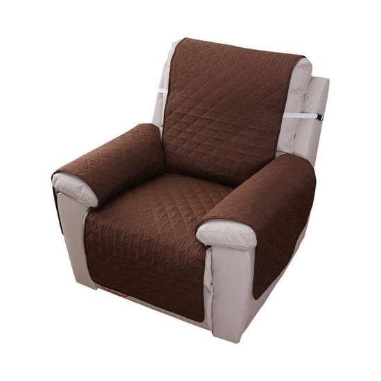 Housse De Fauteuil Amovible Et Lavable – Dimensions 55x200 Cm – Tissu Matelassé – Élastiques Réglables Sur Les Côtés