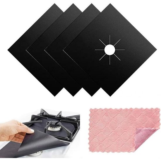 Protection Cuisinière à Gaz En Silicone Découpable – Tapis Réutilisable 68x45 Cm Anti-Déversements & Facile à Nettoyer