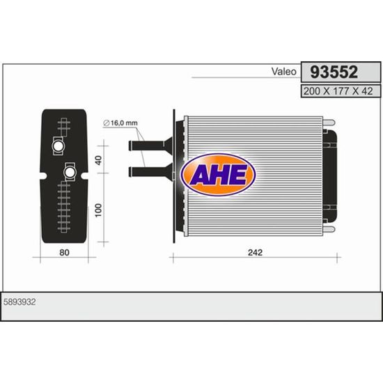 Radiateur De Chauffage Voiture Fiat Punto 1 2 S P I Du 1993 Jusqu