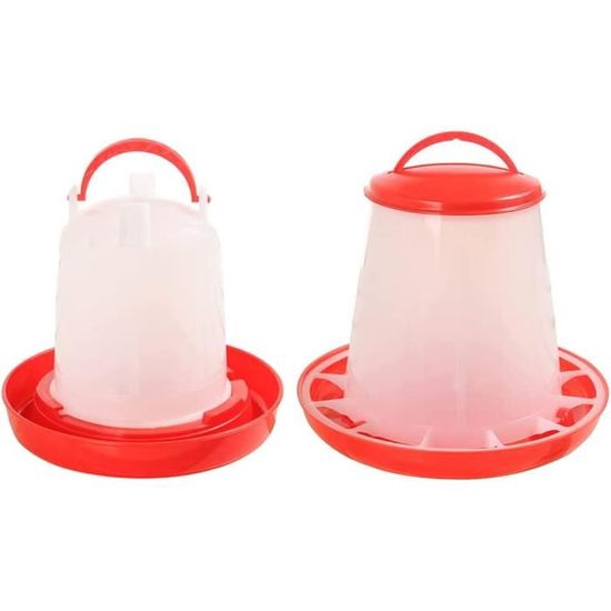 Petit Mangeoire à Volaille En Plastique Avec Couvercle Rabattable - 12 Trous - Distributeur De Nourriture Pour Volaille, Pigeon, Cailles, Poussins, Canetons, Oiseaux, Fermes Avicoles