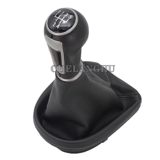 Pommeau Levier Vitesse Cuir - Seat Ibiza V Arona 2017-2025 - 5/6 Vitesses - Design Ergonomique