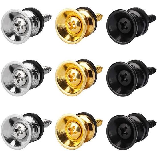 Kit De 2 Boutons De Sangle à Dégagement Rapide Pour Guitare/basse - Chrome, Compatible Strat, Tele, Les Paul, Etc. Attache Sangle Sécurité Guitare Kit De 2 Boutons De Sangle à Dégagement Rapide Pour Guitare/basse - Chrome, Compatible Strat, Tele, Les Paul, Etc. Attache Sangle Sécurité Guitare