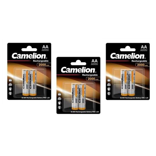 Piles Rechargeables Panasonic NiMH AAA 750mAh - Lot De 3 Blisters De 2 - Ready To Use