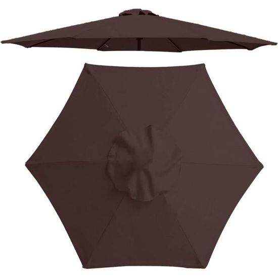 Toile De Rechange Pour Parasol Deporté 6 Baleines-8 Baleines De Jardin, Housse De Rechange Pour