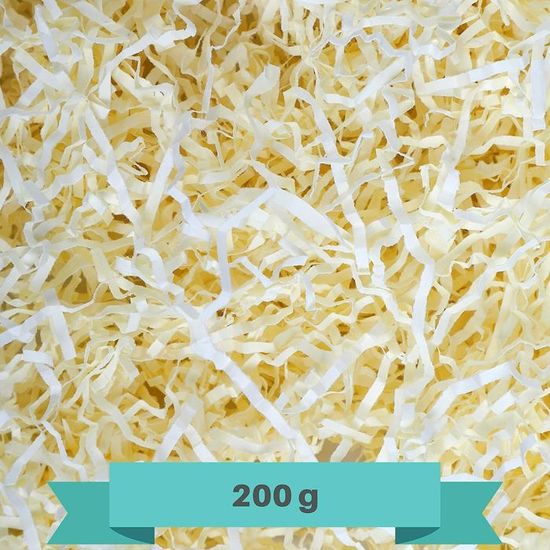 Papier Déchiqueté Vert Raphia - 200 G, Remplissage Cadeau, Décoration Fête, Bricolage, Sans Décoloration