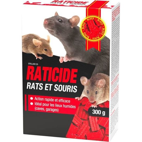 Raticide-Souricide spécial Souris et Rats – Appâts Rodonticide Professionnel  foudroyant, Mort aux Rats Puissant pour intérieur[278] - Cdiscount Au  quotidien