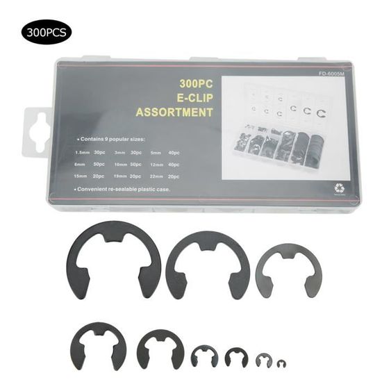 Kit 100 Circlips 11-21mm - 6 Tailles, Boîte Rangement, Acier Résistant