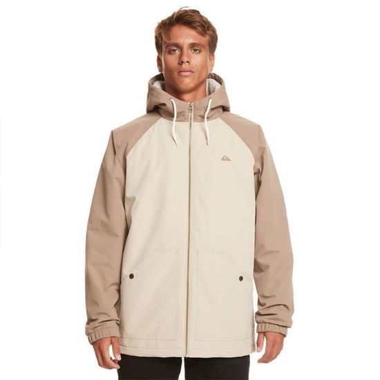 Parka impermeable homme Quiksilver M Beige Plaza taupe