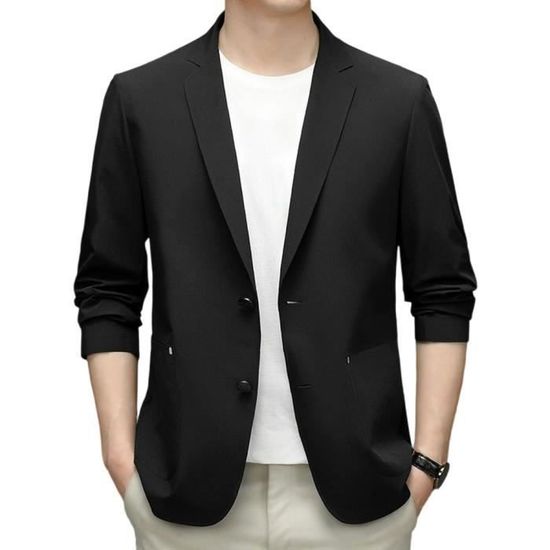 UJIAZ Blazer Jeune Et Décontracté Homme - Manteau En Tweed Slim Couleur Unie Automne Hiver