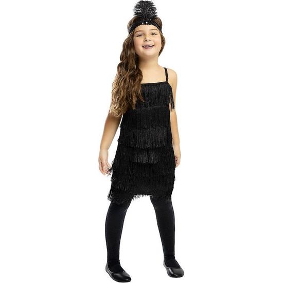 Deguisement charleston noir fille Annees 20 Cabaret Gangster Funidelia 118292 Deguisement Fille et accessoires Carnaval Noel Cdiscount Jeux Jouets