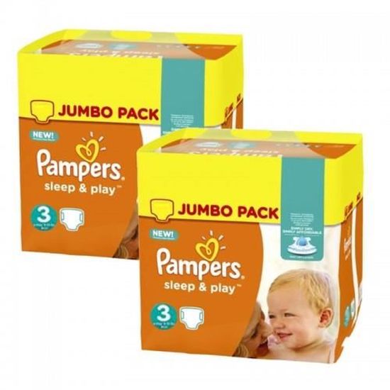 234 Couches Pampers Sleep & Play taille 3