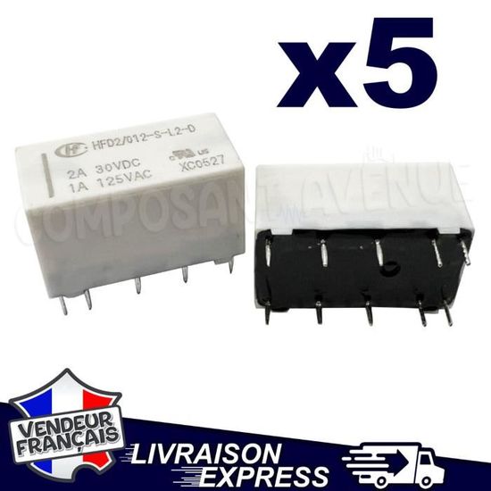 5 RELAIS BISTABLE 2R 2A BOBINE 12V RELAY HFD012SL2D RELAIS DE — free download