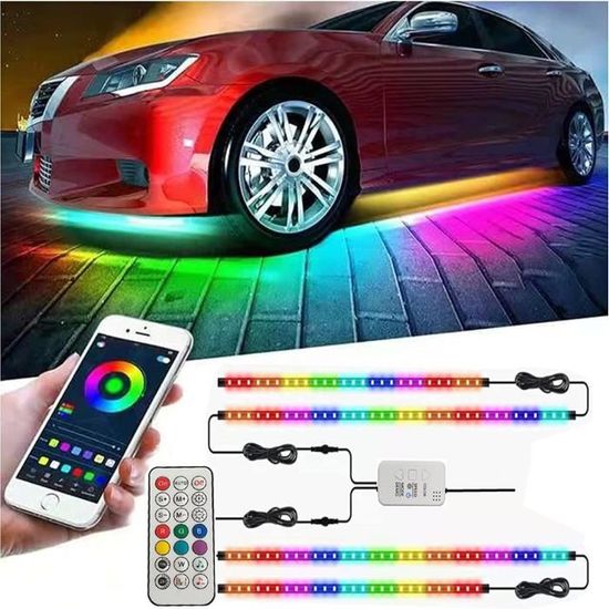 Smart Car Underglow LED Strip Lights, Kit de Bandes Lneuses au néon pour  extérieur de Voiture étanche avec télécommande d'applic118 - Cdiscount  Informatique