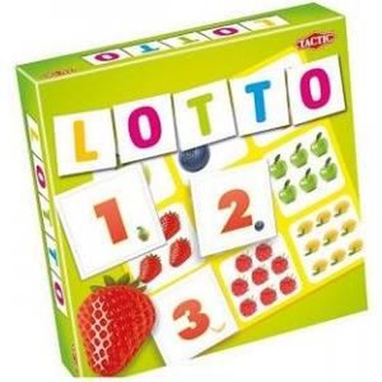 Jeu d'Apprentissage Loto des Nombres et des Fruits - TACTIC - A partir de 3 ans - 2-4 joueurs