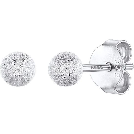 Boucles D'oreilles Créoles En Argent Sterling 925 - Tubes Ronds Polis Trois Cercles 20mm, Thaïlande