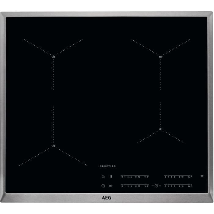 AEG IAE64411XB, Intégré, Plaque avec zone à induction, Verre, Noir, 1400 W, Rond